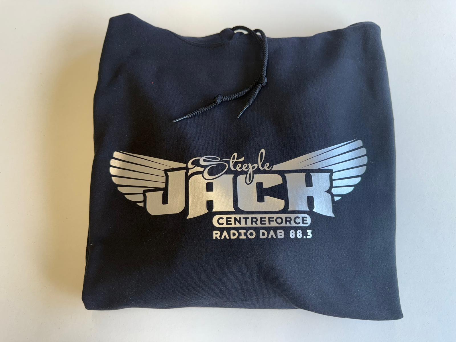 Folded Large Heat Press Logo hoodie in Brentwood