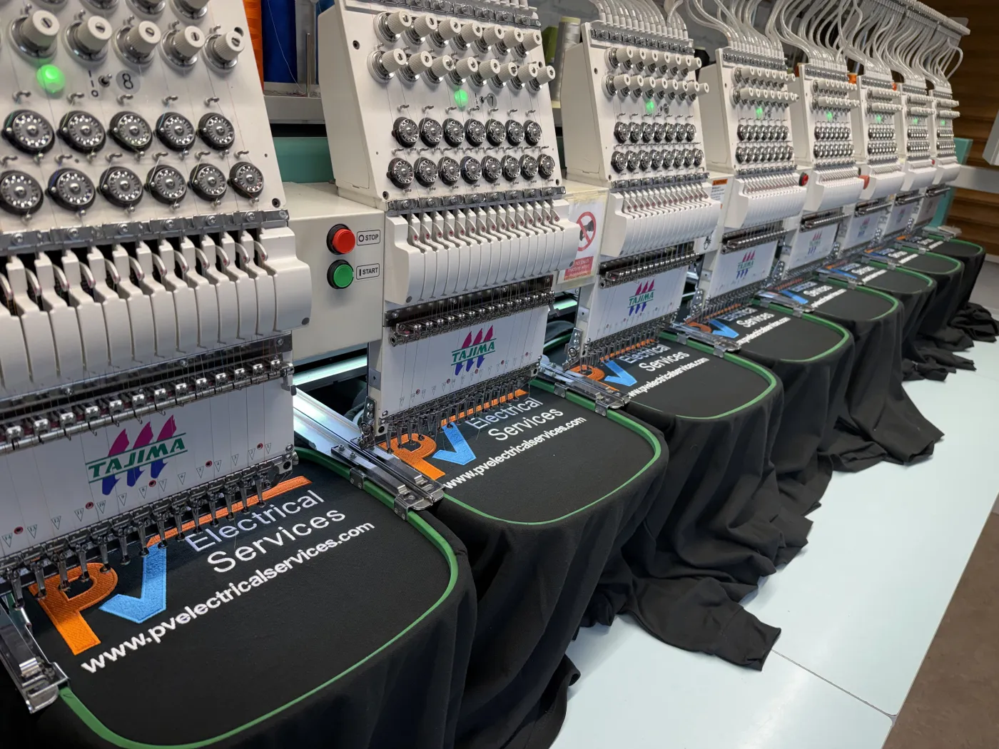 <p>Embriodery Machine Stitching Logo onto Polo Shirts</p>
